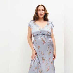 Plus Size Reformation Kaye Silk Midi Dress